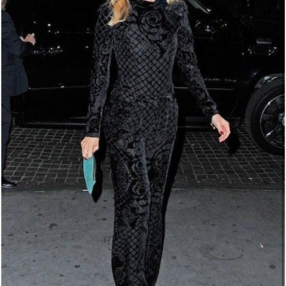 Balmain Pants - Balmain H&M Black Velvet Burnout Silk Pants